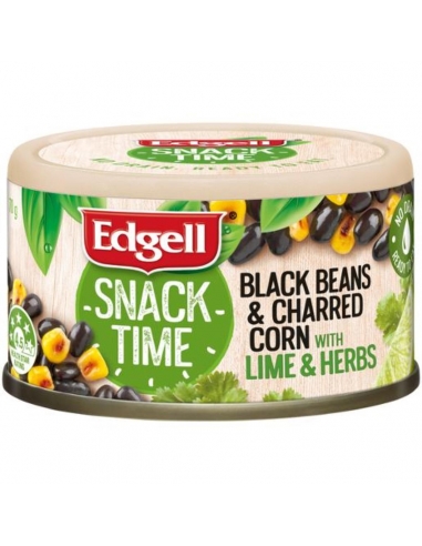 Edgell Black Beans Corn Lime & Herb Snack Time 70gm x 12