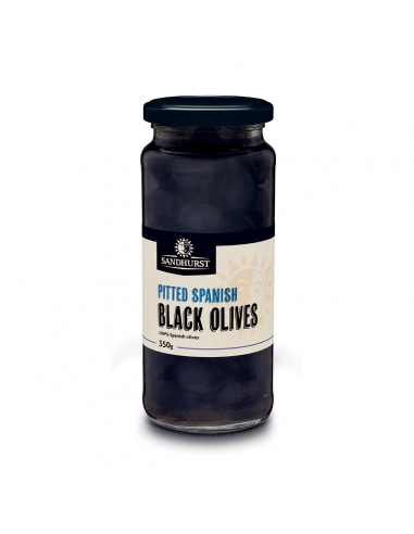 Sandhurst Pitted Black Olives 350g x 1