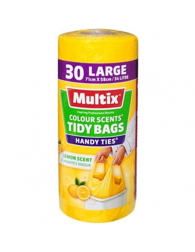 Multix Colour Scents Lemon Kitchen Tidy Bags 30 Pack x 1