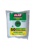 Glad Heavy Duty Garbage Bag Clear 50 Pack x 4