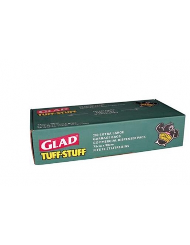 Glad Tuff Stuff Extra Garbage Bag Large 200 Pack x 1