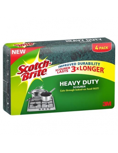 Scotchbrite Heavy Duty Thick Scourer 4 Pack