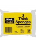 Black & Gold Think Sponges 3 Pack x 1