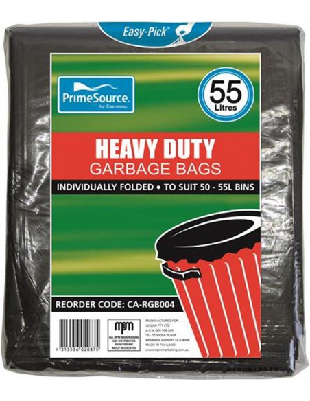 Primesource Bolsa de basura negro 50 paquete x 5