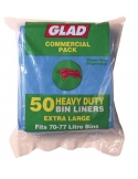 Glad Heavy Duty Garbage Bag Blue 50 Pack x 1