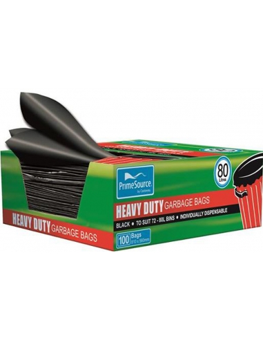 Cast Away Garbage Bags Dispenser Easy-pick Black 72-8l 100 Pack x 1