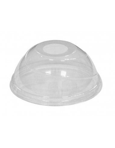 Costwise Flat Pet Lids With Straw Hole 100 Pack x 1
