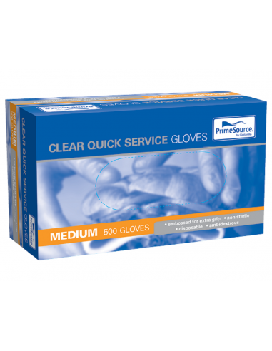 Cast Away Medium Clear Gloves 500 Pack x 1