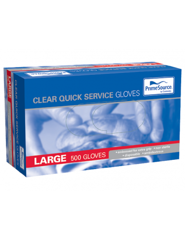 Cast Away Large Clear Gloves 500 Pack x 1