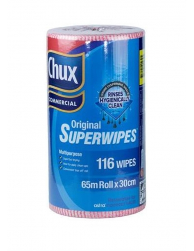 Superwipes Economy Roll Red 3cm X 65cm 116s
