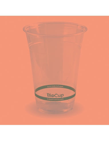 Biopak Biocup trasparente tazza di plastica 500ml 50 Pack