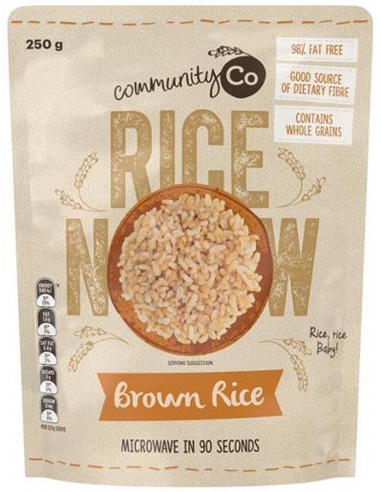 Community Co Braune Mikrowelle Reis 250gm