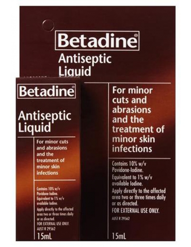 Betadine Antiseptic Liquid 15ml x 1