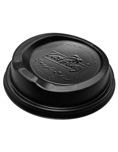 Cast Away Zwarte koffie-sipperdeksels geschikt voor enkele/dubbele wand x 100