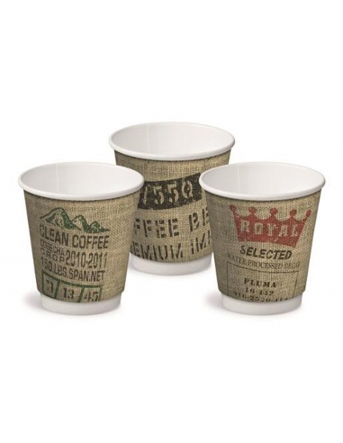 Cast Away Double Wall Paper Hot Cups 280ml x 25