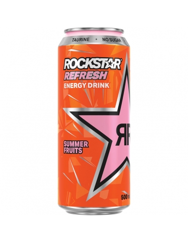 Rockstar Refresh Energy Drink Summer Fruits 500ml x 12