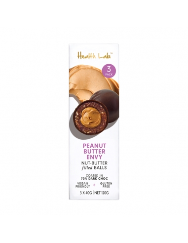 Health Lab Peanut Butter Envy Protein Ball 40g 3 Pack x 8