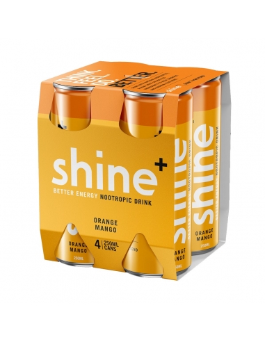 Shine+ Pomarańczowe Mango 250ml 4 opakowania x 6