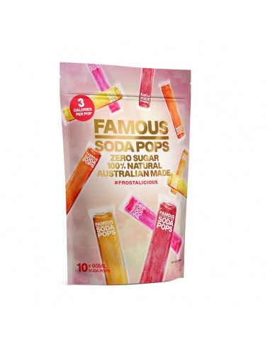 Famous Soda Pops Sugar Free 60ml 10 Pack x 8