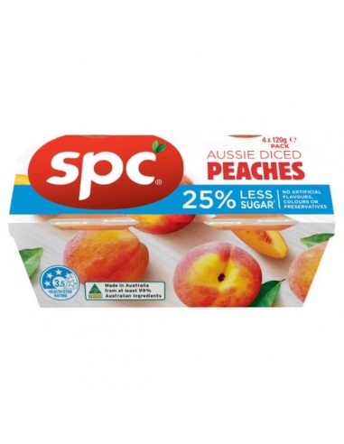 Spc Peach Less Snacks de fruits à sucre 4 Pack 120gm x 6