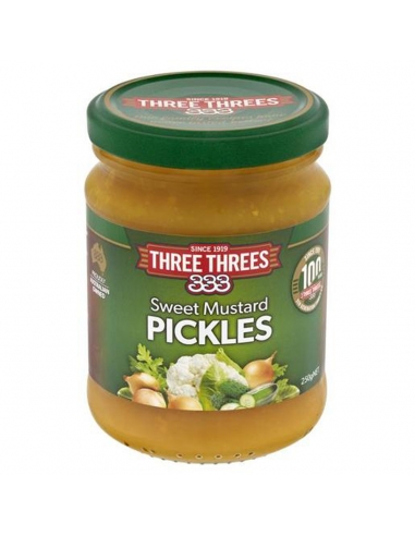 Three Threes Moutarde Pickles 250gm