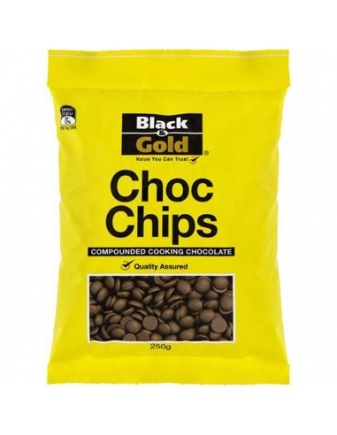 Black & Gold Chocolate Chips Compounded Cooking Chocolate 250g x 1