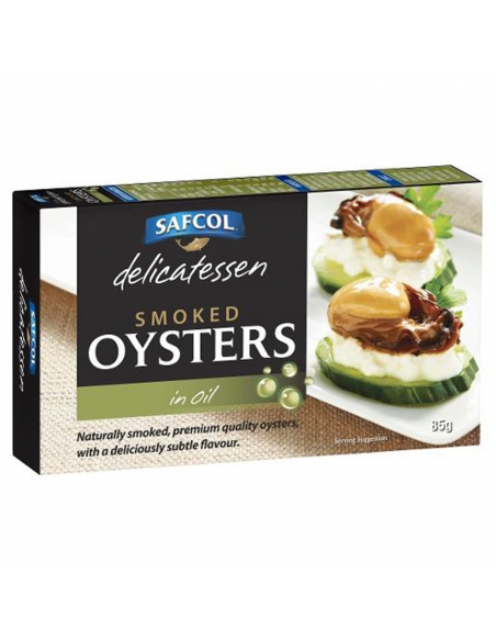 Safcol Ostras ahumadas en Oil 85gm x 12