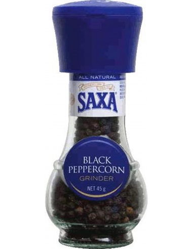 Saxa Grinder de poivre noir 45gm