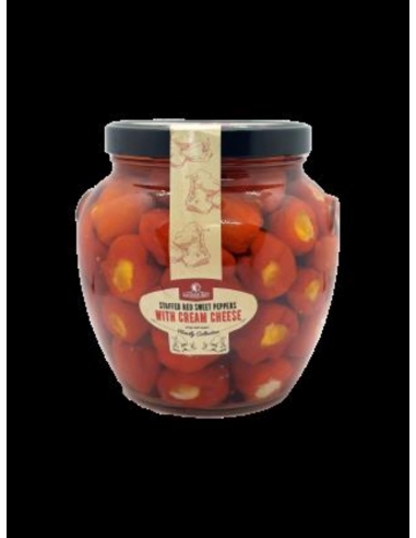 Sandhurst Peppers Bell rojo dulce queso relleno 1.55 Kg Jar