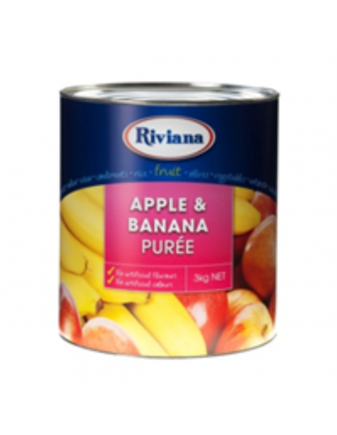 Riviana Puree Apple & Banana 3 Kg Can