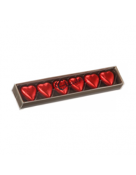 Chocolatier Red Hearts 6 Pack x 6