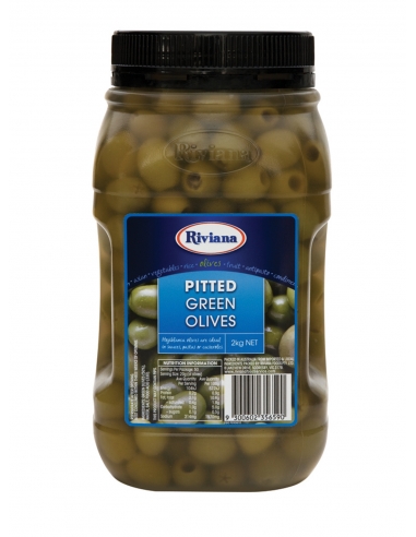 Riviana Olivos Verdes Pitted 2kg