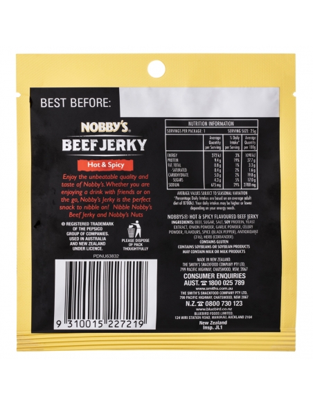 Nobbys Beef Jerky 25,g