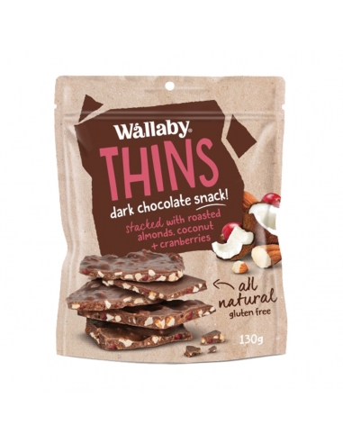 Wallaby Thin Coconut Cranberries 130g x 8