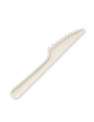 Biopak Knives Bagasse 15.5cm Paquete blanco de 50 paquetes