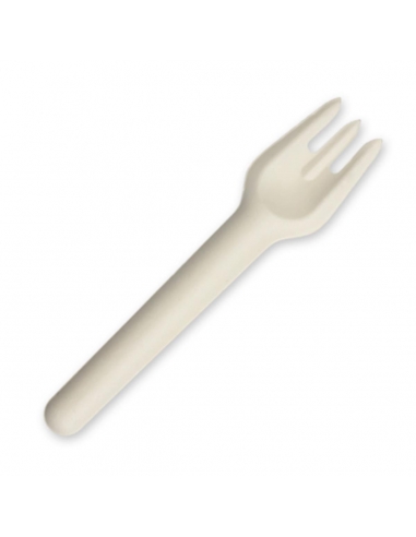 Biopak Forks Bagasse 15.4cm White 50 Pack Packet