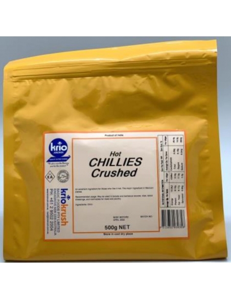 Krio Krush Chilli Crushed Hot 500 Gr Packet