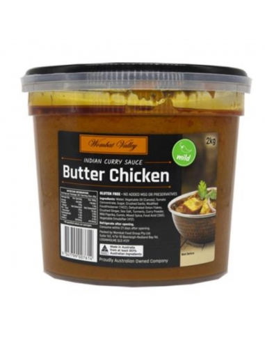 Wombat Valley Sauce Butter Chicken Gluten Free 2 Kg Bucket