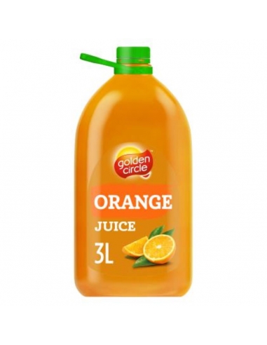 Golden Circle ジュース オレンジ ロングライフ 100% ペット 3 リットル ボトル