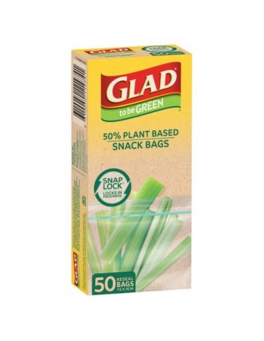 Glad Bio based Snaplock Snack Bags 50 Pack x 10