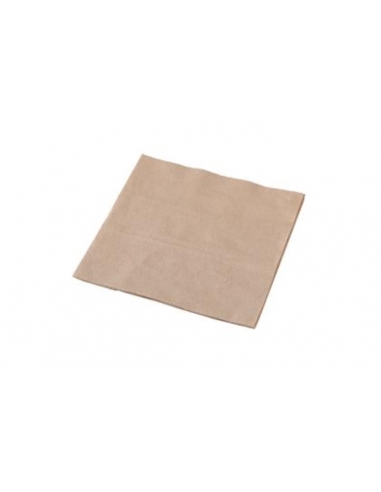 Culinaire Napkins 1 Ply Lunch 1/4 Fold Kraft Brown Reillid 500 Packet
