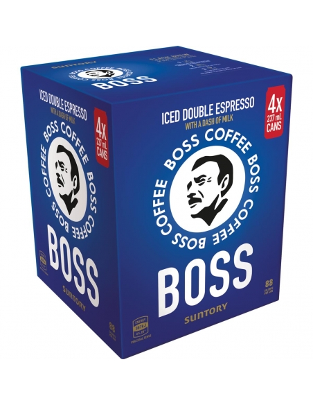 Boss Coffee IJsdubbele espresso 237 ml, 4 stuks x 6