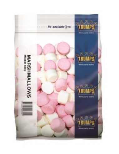 Trumps Marshmallows Mezclado rosa & blanco 500 Gr Packet