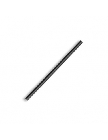 Biopak Straws Paper Bio Cocktail Black 250 Pack x 1