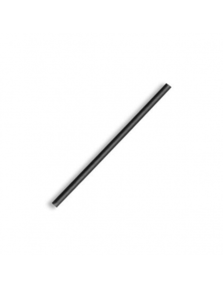 Biopak Straws Paper Bio Cocktail Black 250 Pack Pack Packet