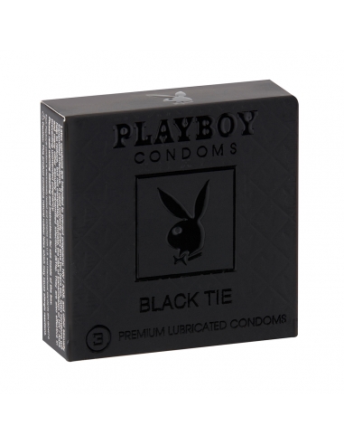 Playboy 安全套黑色领带 3 件装 x 6