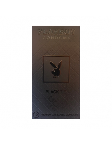 Playboy 黑色领带避孕套 12 包 x 12