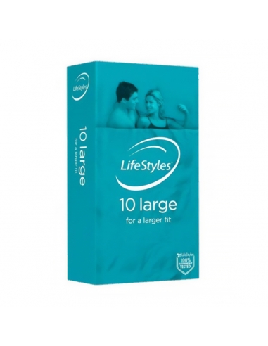 Größere Kondome von Lifestyles, 10er-Pack
