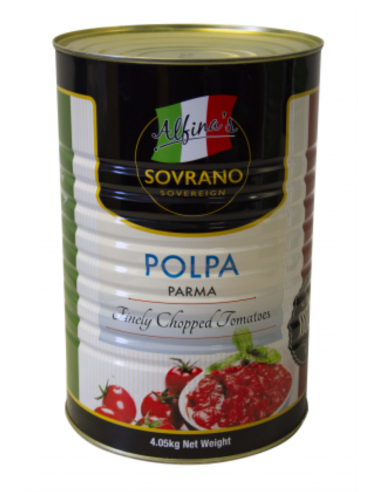 Alfinas Sovrano Tomates Polpa Finely Chopped 4.05 Kg Can