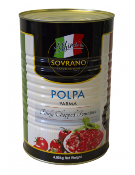 Alfinas Sovrano Pomidory Polpa Drobno Siekane 4,05 Kg Puszka
